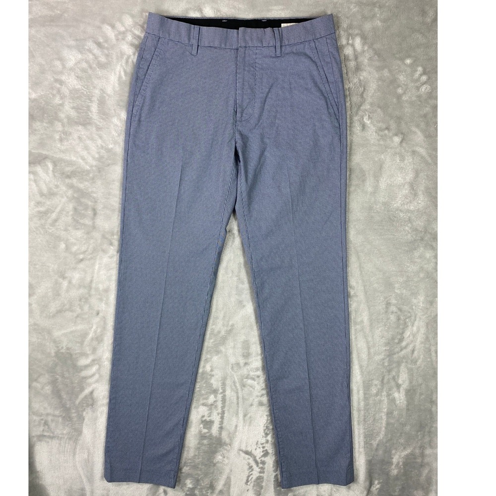 Bonobos Stretch Weekday Warrior Pants Mens 29x32 Blue Mini Houndstooth BWB002895
